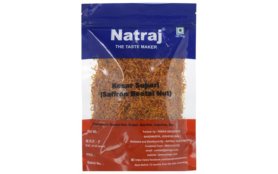 Natraj Kesar Supari (Saffron Beetal Nut)   Pack  100 grams